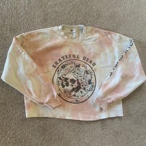 SoulCycle Grateful Dead tiedye cropped sweatshirt